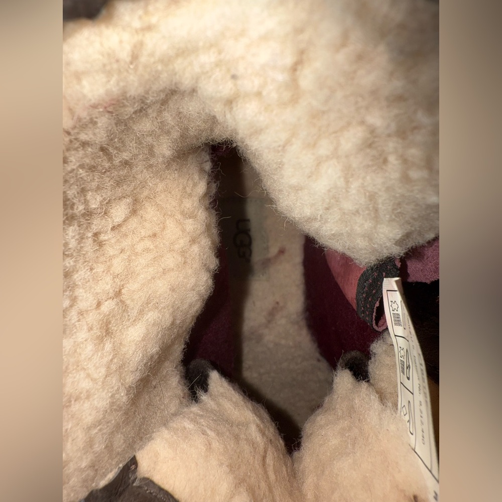 UGG Kesey Chestnut Brown Leather Waterproof Moto Buckle Boots No Box Size 9.5 - Picture 10 of 10